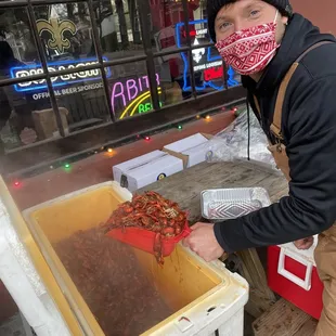 Hot crawfish  to go