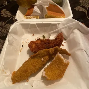 fried fish and dipping sauce