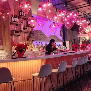 Bar with particular deco lighting