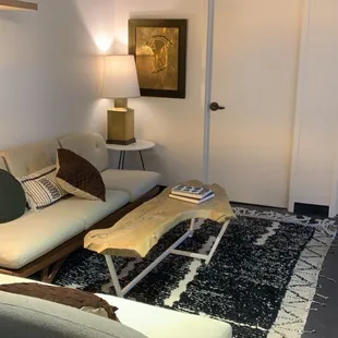 Right as you walk in the door seating