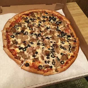 pizza, food
