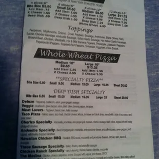 Menu - page 3