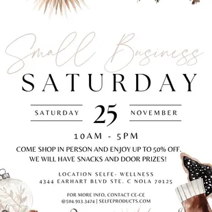 Small Business Saturday!!!