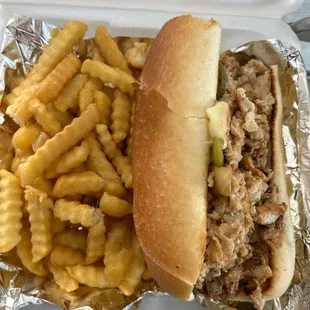  sandwich and french fries