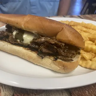 6" Half Chicken Philly; French Friesfrench