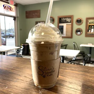 a cup of iced coffee