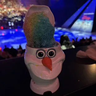Disney on Ice Frozen and Encanto. Olaf souvenir cup with shaved ice