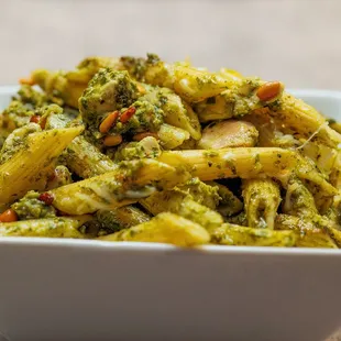 pesto chicken with penne pasta