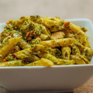 pesto chicken with penne pasta