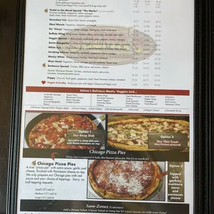 pizza, menu