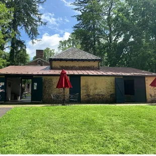 the front of the building