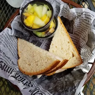 Kids Turkey and cheese sandwich