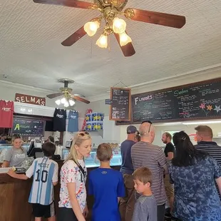 customers at the counter