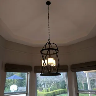 Pendant Lighting added to a dining area