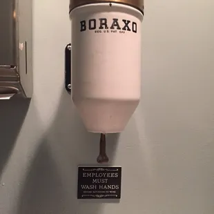 Old time Borax soap dispensers
