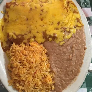 #9 3 cheese enchiladas