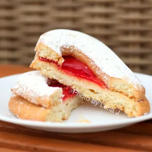 Inside of Heart Shortbread Sugar Cookie - better for looking than for eating.
