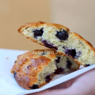 Inside of Blueberry Scone - good, but I prefer the cranberry scone.