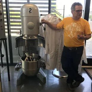 Co-CEO, Mike Rose giving a presentation on the history of Semifreddi's