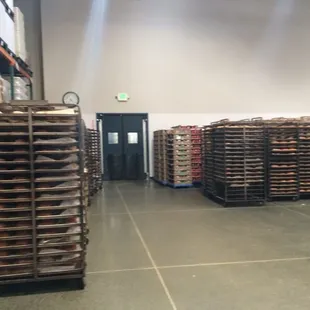 Rack and rack of bread and pastries