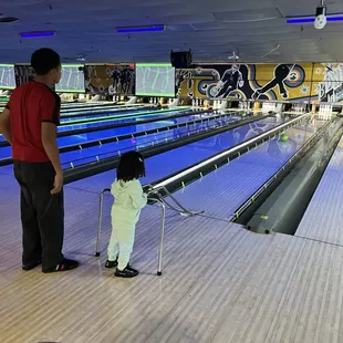 They have stuff for little kids to bowl