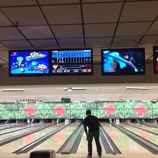 The lanes glow after 9 pm