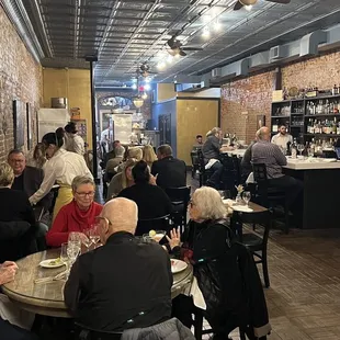 Inside the restaurant.