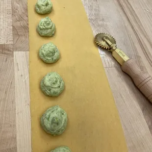 Making the ravioli!
