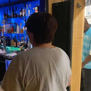 The RUDE woman trying to run from her picture being taken.