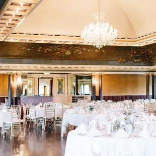 Ballroom set up for reception