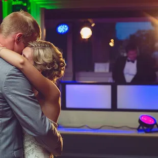 Dancing in the ballroom.