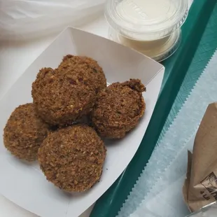 Falafels and Garlic sauce