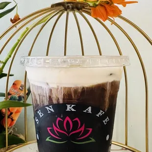 Black Iced Coffee with half &amp; half