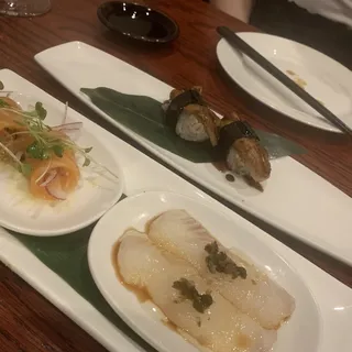 Fresh Salmon w/ Yuzu Tobiko and Lemon Olive Oil