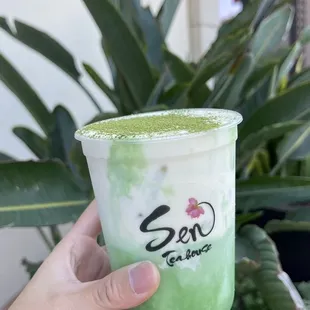 Iced matcha latte