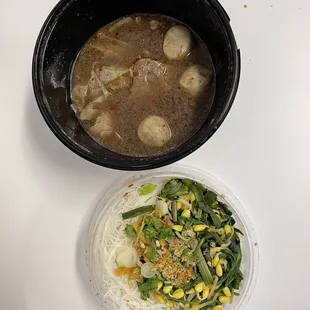 House Special Beef Boat Noodles - To Go (TikTok: @justandyvu)