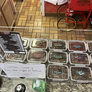 a variety of meats