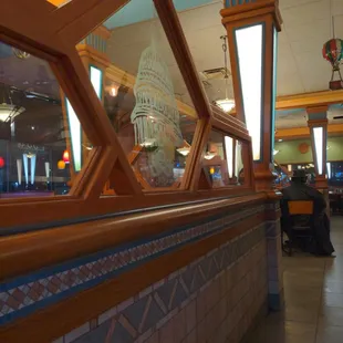 Interior--seat by the bussing station