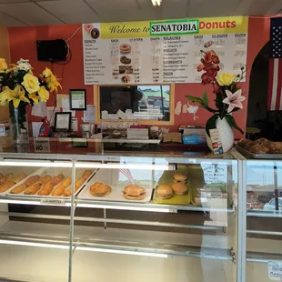 a display of pastries and pastries