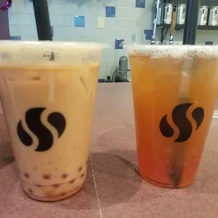 two cups of iced tea