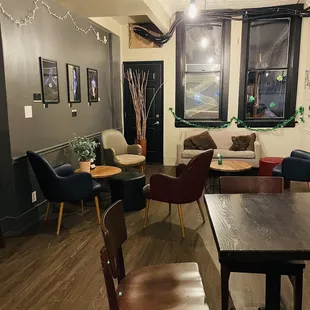 Interior seating decked out for St.Patty&apos;s Day