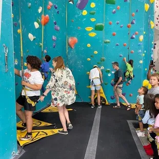 Having fun on the autobelays