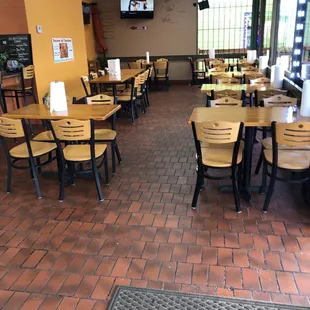 the inside of a restaurant