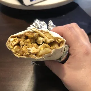Chorizo burrito w potatoes added