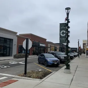 Only a few spaces out front. I had to park in the KFC parking lot.