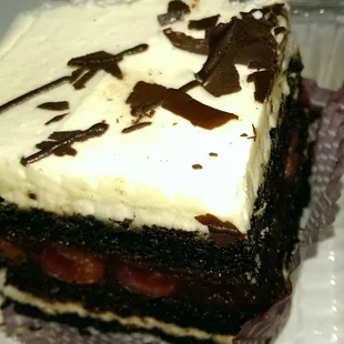 Black Forest tiramisu cake.