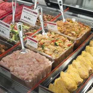 a variety of food items