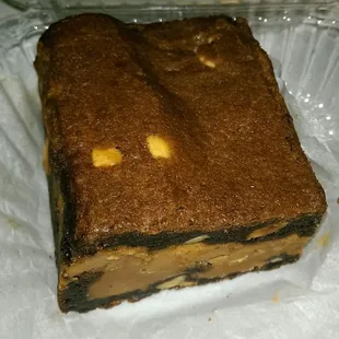 I went in for some fresh brat buns and then I saw the peanut butter brownie, it's leaving with me.