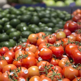 tomatoes and cucumbers