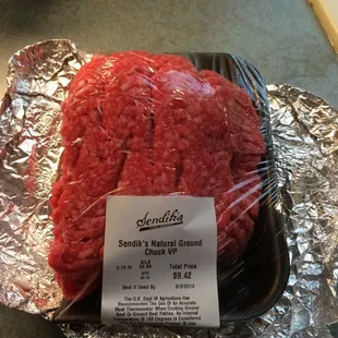 They have a great deal on ground chuck 2,99 a pound u have to look for it today the 1st of June they have it